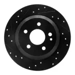 63363161L - : DFC Brake Rotor - Drilled and Slotted - Black for DYNAMIC FRICTION Image
