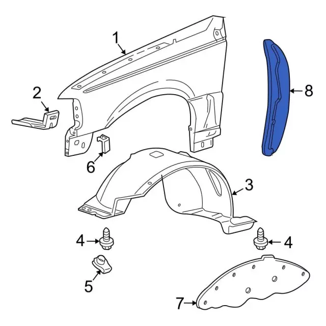 F37Z16K171A - Body: Sound Absorber for Ford: Ranger Image