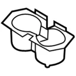 AE5Z5413562BA - Body: Cup Holder for Ford: Fusion | Mercury: Milan Image