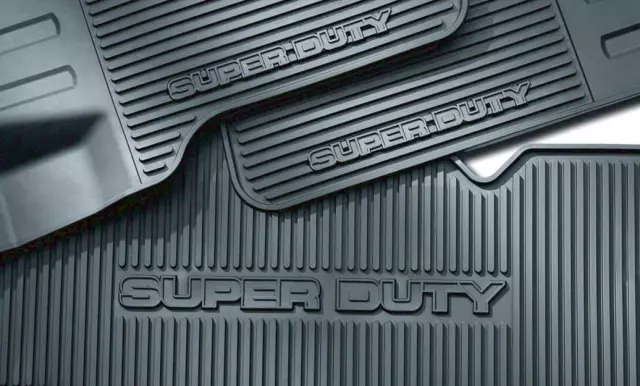 8C3Z2613300B - Interior: Floor Mats, All Weather Set for Ford: E-350 Super Duty, E-450 Super Duty, F-250 Super Duty, F-350 Super Duty, F-450 Super Duty, F-550 Super Duty Image
