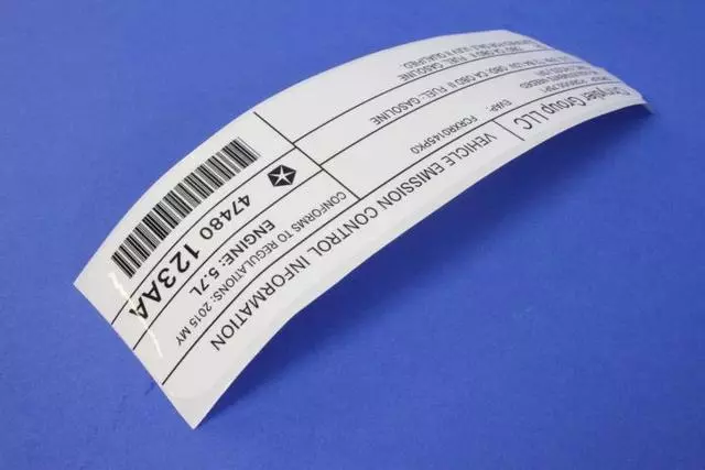 Vehicle Emission Control Information Label - Mopar (47480123AA)