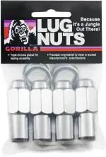 75197XLB - : Duplex Mag XL 7/8" Hex 9/16"-18 Chrome Pack of 4 Lug Nuts and 4 Washers for Gorilla Automotive Image