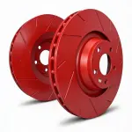 T55014R - : SP Performance Rotors, Straight Slotted, Red Zinc Coated, Set for SP Performance Image