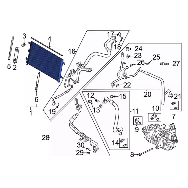 A/C Condenser - Ford (KL3Z-19712-C)