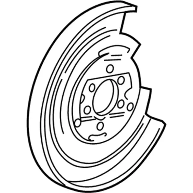 F75Z2B636AA - Brakes: Support Plate for Ford: Expedition, F-150, F-150 Heritage, F-250 | Lincoln: Navigator Image