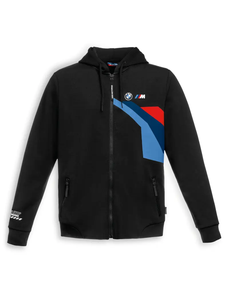 MENSMOTORSPORTZIPHOODIEBLACK - : Mens Motorsport Zip Hoodie for BMW-Motorrad Image