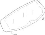 903001CA0A - Body: Lift Gate Glass for INFINITI: FX35, FX37, FX50, QX70 Image