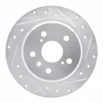 63176065R - : DFC Brake Rotor - Drilled and Slotted - Silver for DYNAMIC FRICTION Image