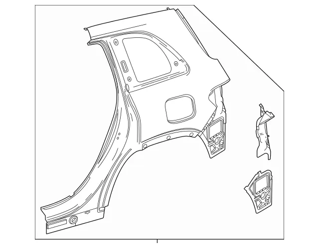 2476308002 - Side Panels: Side Wall for Mercedes-Benz: GLB250, GLB35 AMG Image image