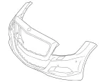 21888506259999 - Body: Bumper Cover for Mercedes-Benz Image