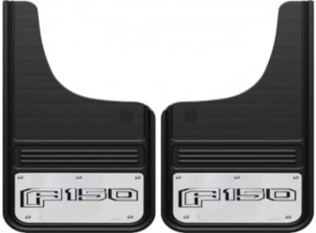 Splash Guards - Gatorback By Truck Hardware, Rear Pair, W/F-150 Black Decal - Ford (VHL3Z-16A550-H)