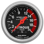 3328 - : GAUGE, NITROUS PRESSURE, 2 1/16", 2000PSI, MECHANICAL, SPORT-COMP for AutoMeter Image