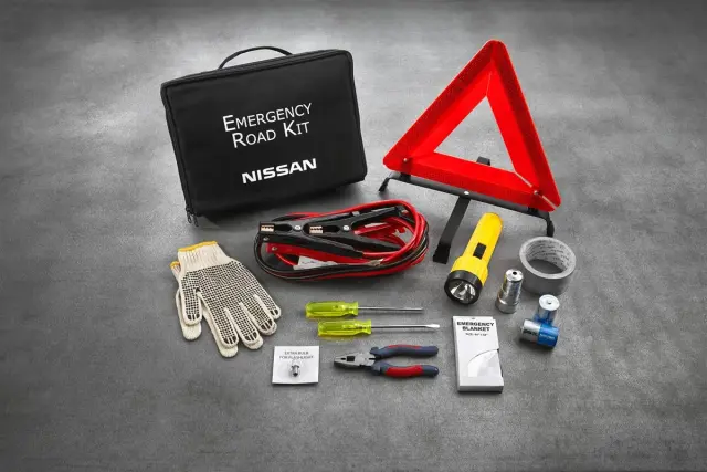 999A3SZ000 - Interior: Emergency Roadside Kit for Nissan: 370Z, Altima, Frontier, Juke, Maxima, NV3500, Pathfinder, Quest, Sentra, Versa, Versa Note, Xterra Image