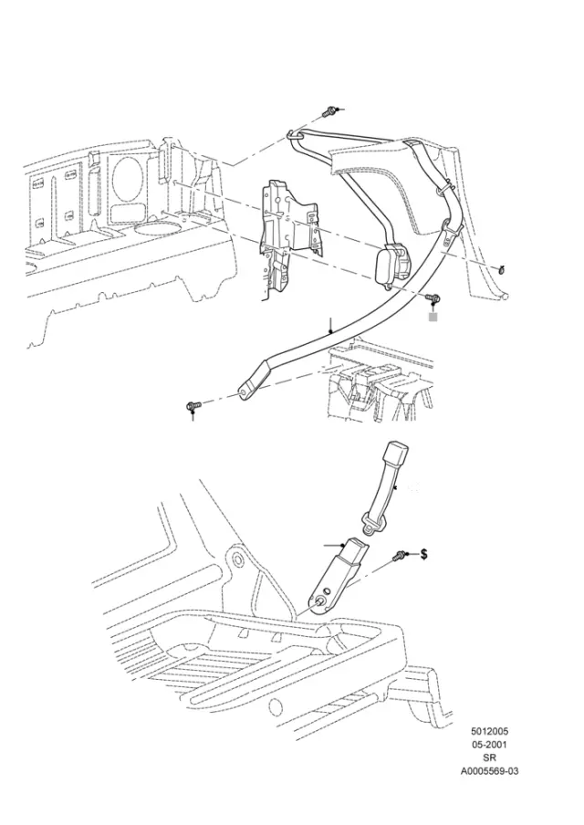 YR3Z6365070AA - Electrical: Outer Belt Assembly Button for Ford Image
