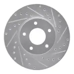 63120010R - : DFC Brake Rotor - Drilled and Slotted - Silver for DYNAMIC FRICTION Image
