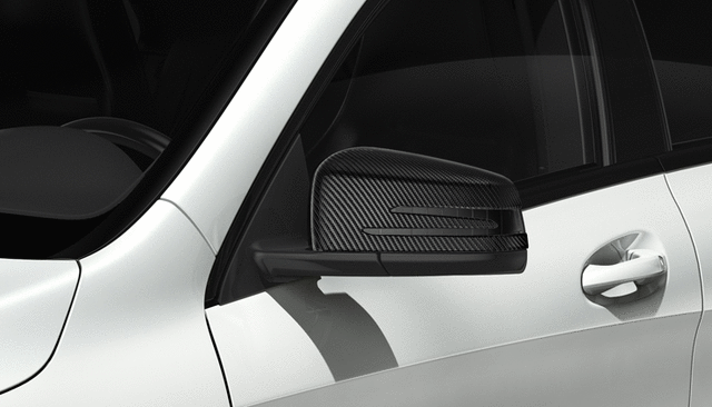 1178110000 - Exterior: Exterior Mirror Cover, Carbon-Style for Mercedes-Benz: B Electric Drive, B250e, CLA250, CLA45 AMG, GLA250, GLA45 AMG Image