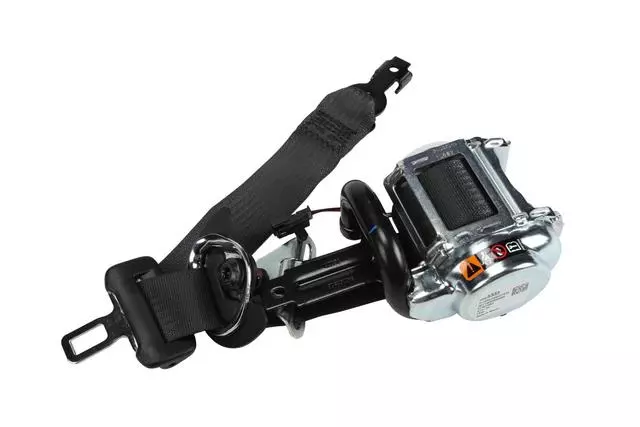 Jet Black Passenger Seat Belt with Retractor and Pre-Tensioner - GM (19351677)