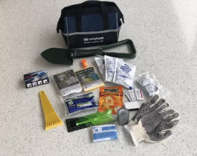 S8F72AU100 - Interior: Severe Weather Kit - 20 Items for Hyundai: Elantra, Palisade, Santa Fe, Sonata, Venue Image