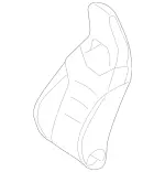 17791013053D57 - Body: Seat Back Cover for Mercedes-Benz Image