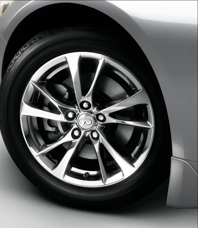 999W1J2017 - : Wheel - 17" Split 5-spoke Bright Wheel (includes center cap) Front / Rear 17 x 7.5 with 45mm offset (1-piece) for INFINITI: Q50 Image