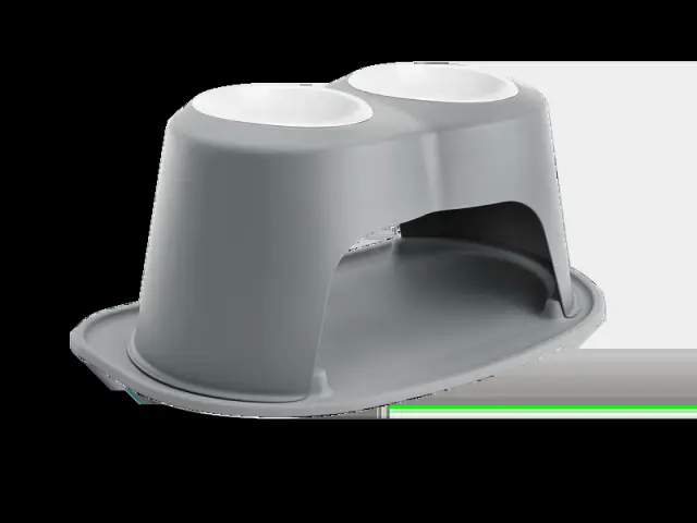 68752446AA - : WeatherTech Pet Feeding System (Double High) - Dark Grey 64oz, sold by Competition Specialties for Affiliated Accessories Image