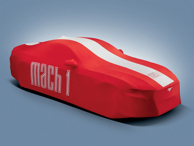 VMR3Z19A412B - : Full Vehicle Cover - Red With White Graphics, Mach 1, Low Wing for Ford: Mustang Image