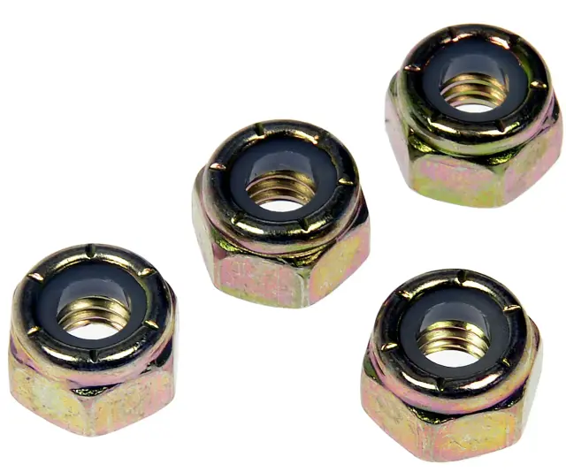 784750D - : Hex Lock Nuts With Nylon Ring - Grade 2 - Thread Size 1/4-20, Height 5/16 In. for Dorman Image