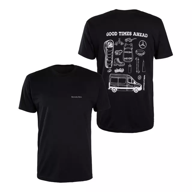 152146005 - : Mer Vans Good Times Ahead Tee Black 2X for Mercedes-Benz Image