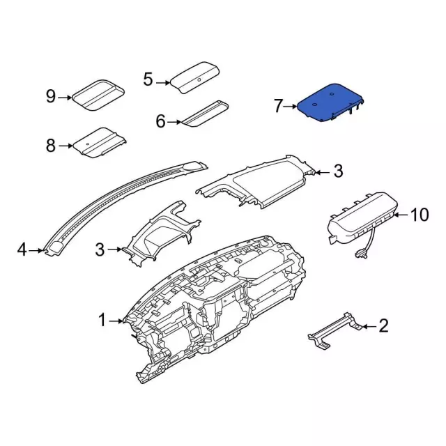 Instrument Panel Trim Panel - Ford (ML3Z-1504459-BM)