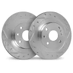 700207004 - : DFC Brake Rotors - Drilled &amp; Slotted - Silver for DYNAMIC FRICTION Image