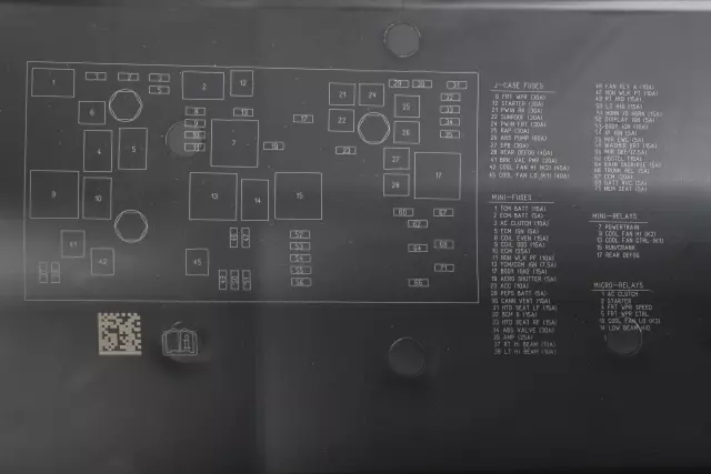23505328 - : Part# 23505328 Front Compartment Fuse Block Cover for Chevrolet: Impala Image