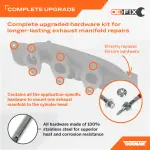 3133HP - : Exhaust Flange Stud Kit - M10-1.5 x 62mm Stainless Steel for Dorman Image