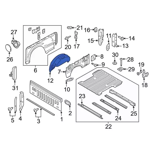 Panel And Wheelhouse Quarter I - Ford (RL3Z-9927886-C)