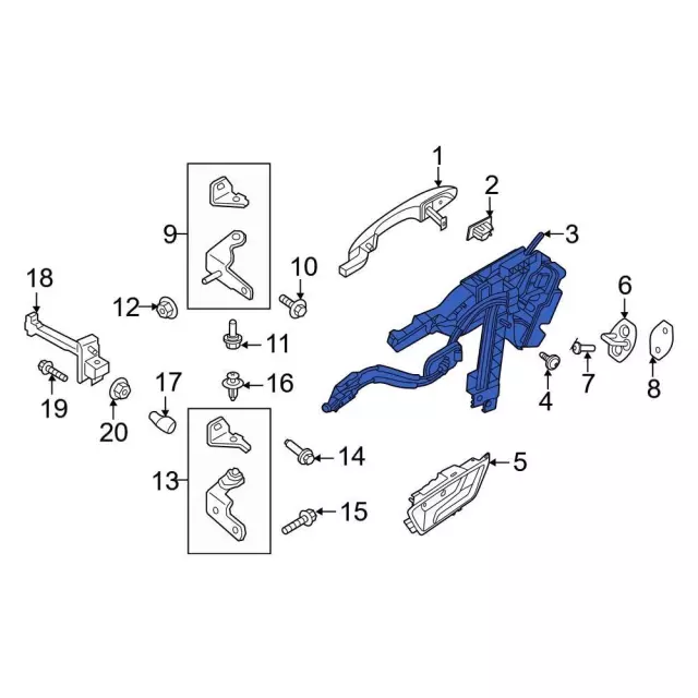 PJ6Z78264A27C - : Latch Assembly for Ford: Escape Image