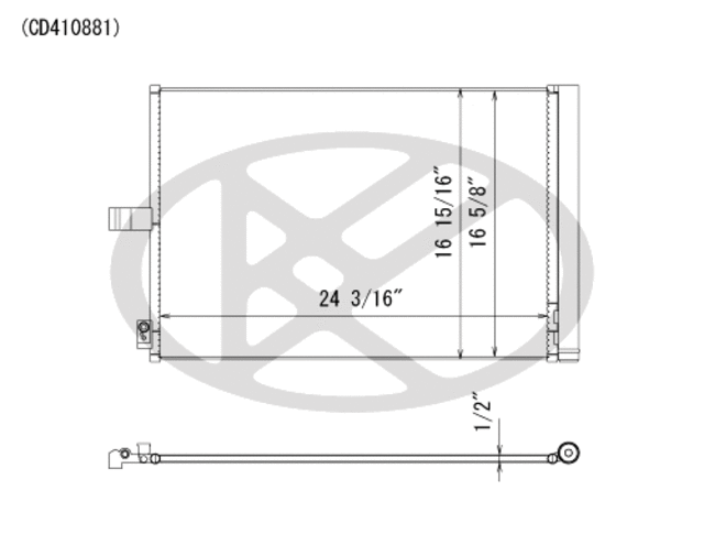 CD410881 - : Koyorad A/C Condenser for Koyo Image