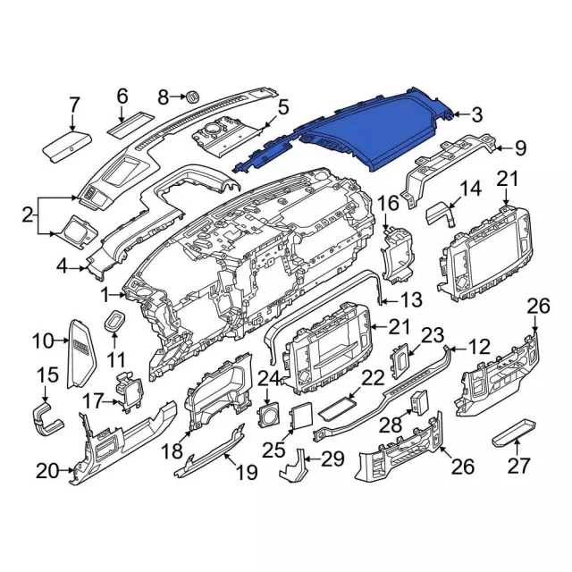 PC3Z26061B58AA - Body: Upper Panel for Ford: F-250 Super Duty, F-350 Super Duty, F-450 Super Duty Image