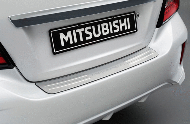 MZ331409 - Exterior: Rear Bumper Guards, Stainless Plate for Mitsubishi Image