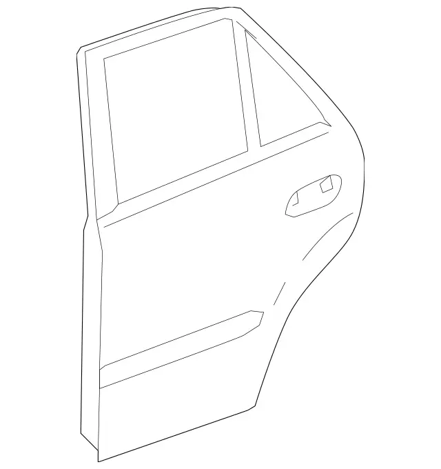 164730070564 - : Door, Body-In-White for Mercedes-Benz: ML320, ML500, ML550, ML63 AMG Image
