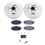 ESK7963 - : Genuine Geomet Coated Rotors, ECE-R90 Brake Pads + Hardware Kit for PowerStop Image
