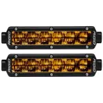 906704 - : SR-Series DOT/SAE J583 6 Inch Selective Yellow LED Fog Light, Pair for Rigid Industries Image