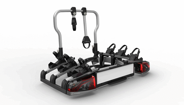 8901800 - Rear End Carrier Systems: Bicycle Rack for Mercedes-Benz: 180A, 180b, 220a, 300C, 300CD, 350SD, A220, B Electric Drive, B250e, C250, C300, C350, C350e, C400, C43 AMG, C450 AMG, C63 AMG, C63 AMG S, C63 AMG S E Performance, CLA250, CLA35 AMG, CLA45 AMG, CLA45 AMG S, CLE300, CLE450, CLE53 AMG, CLS450, CLS53 AMG, E250, E300, E350, E400, E43 AMG, E450, E53 AMG, E550, E63 AMG, E63 AMG S, EQB 250+, EQB 300, EQB 350, EQE 350, EQE 350 SUV, EQE 350+, EQE 350+ SUV, EQE 500, EQE 500 SUV, EQE AMG, EQE AMG SUV, EQS 450, EQS 450 SUV, EQS 450+, EQS 450+ SUV, EQS 580, EQS 580 SUV, EQS AMG, GL350, GL450, GL550, GL63 AMG, GLA250, GLA35 AMG, GLA45 AMG, GLB250, GLB35 AMG, GLC300, GLC350e, GLC43 AMG, GLC63 AMG, GLC63 AMG S, GLC63 AMG S E Performance, GLE300d, GLE350, GLE400, GLE43 AMG, GLE450, GLE450 AMG, GLE450e, GLE53 AMG, GLE550e, GLE580, GLE63 AMG, GLE63 AMG S, GLK250, GLK350, GLS350d, GLS450, GLS550, GLS580, GLS63 AMG, Maybach GLS600, Maybach S550, Maybach S560, Maybach S580, Maybach S600, Maybach S650, Maybach S680, ML250, ML350, ML400, ML550, ML63 AMG, S450, S500, S550, S550e, S560, S580, S580e, S600, S63 AMG, S63 AMG E Performance, S65 AMG Image
