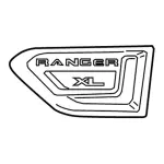 KB3Z16720AA - Body: Nameplate for Ford: Ranger Image