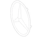 81777029197 - Body: Emblem for Mercedes-Benz Image