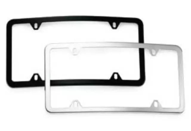 Q6880103 - Exterior: 2005-2014 Mercedes-Benz - License Frame, Curved Front Slimline for Mercedes-Benz: C250, C300, C350, C63 AMG, CLS550, CLS63 AMG, CLS63 AMG S, E250, E350, E400, E550, E63 AMG, E63 AMG S, GL320, GL350, GL450, GL550, GL63 AMG, GLK350, ML320, ML350, ML450, ML500, ML550, ML63 AMG, R320, R350, R500, SL55 AMG, SL550, SL600, SL63 AMG, SL65 AMG, SLK250, SLK280, SLK300, SLK350, SLK55 AMG, SLR McLaren, SLS AMG Image