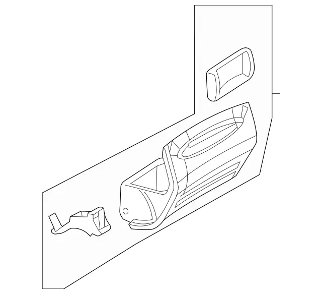 20968000985D89 - Body: Glove Box Door for Mercedes-Benz Image