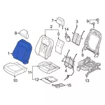 LC3Z2564417LA - Body: Seat Back Cover for Ford: F-350 Super Duty Image
