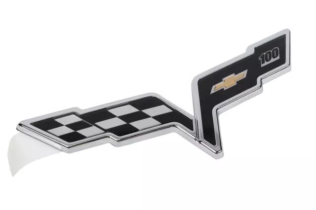 Front Bumper Fascia 100th Anniversary Crossed-Flags Logo - GM (22901569)