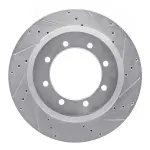 63154225R - : DFC Brake Rotor - Drilled and Slotted - Silver for DYNAMIC FRICTION Image