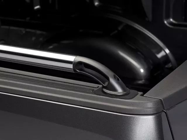 VHC3Z9955200B - Exterior: Bed Rails, Chrome With Black End Caps for Ford: E-350 Super Duty, E-450 Super Duty, F-250 Super Duty, F-350 Super Duty, F-450 Super Duty, F-550 Super Duty Image