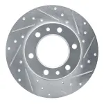 63176095R - : DFC Brake Rotor - Drilled and Slotted - Silver for DYNAMIC FRICTION Image